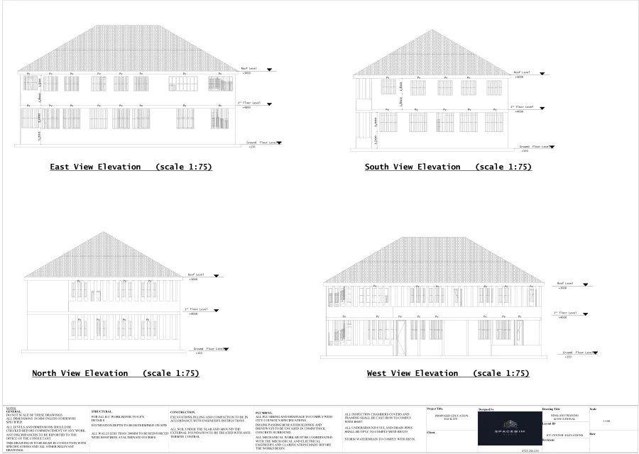Preview of Vocational & ICT centre elevations