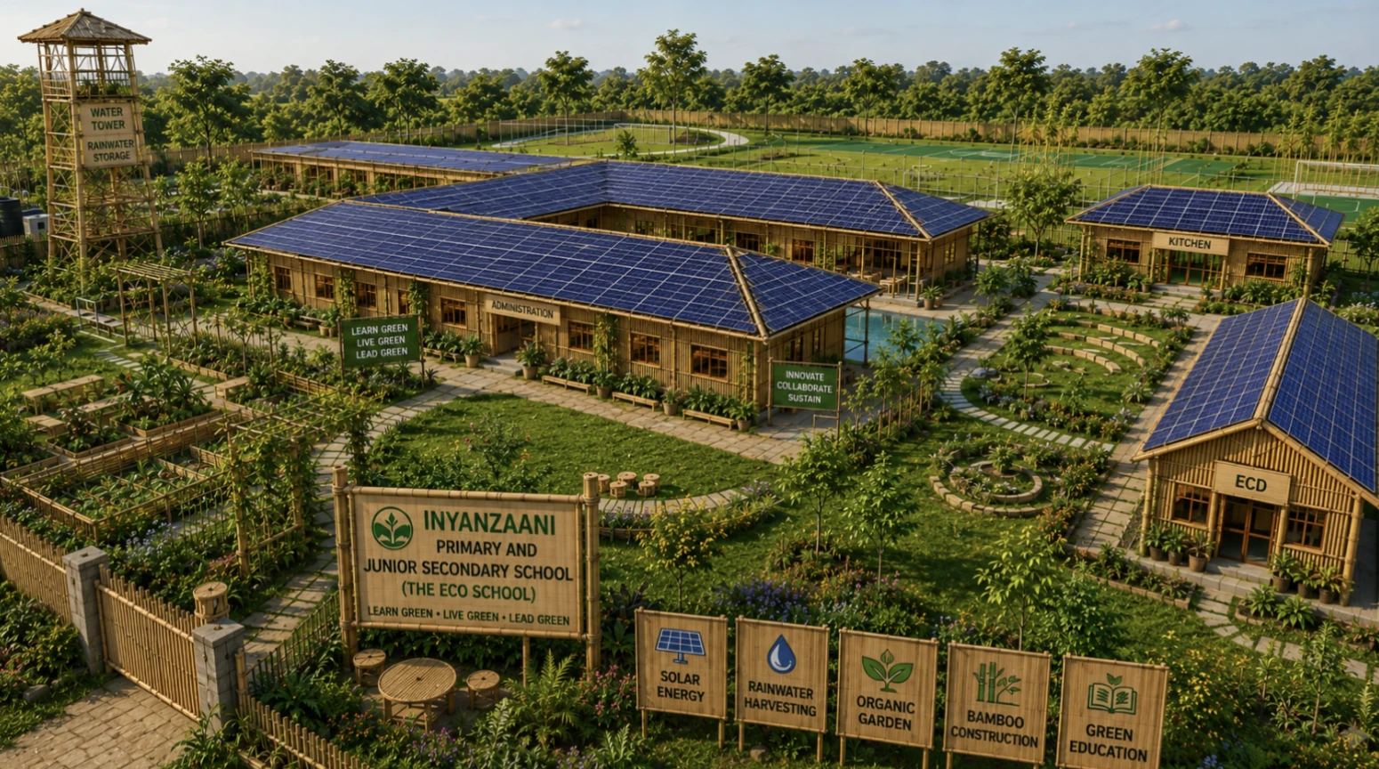 Inyanzaani Primary & Junior Secondary School — proposed architectural illustration